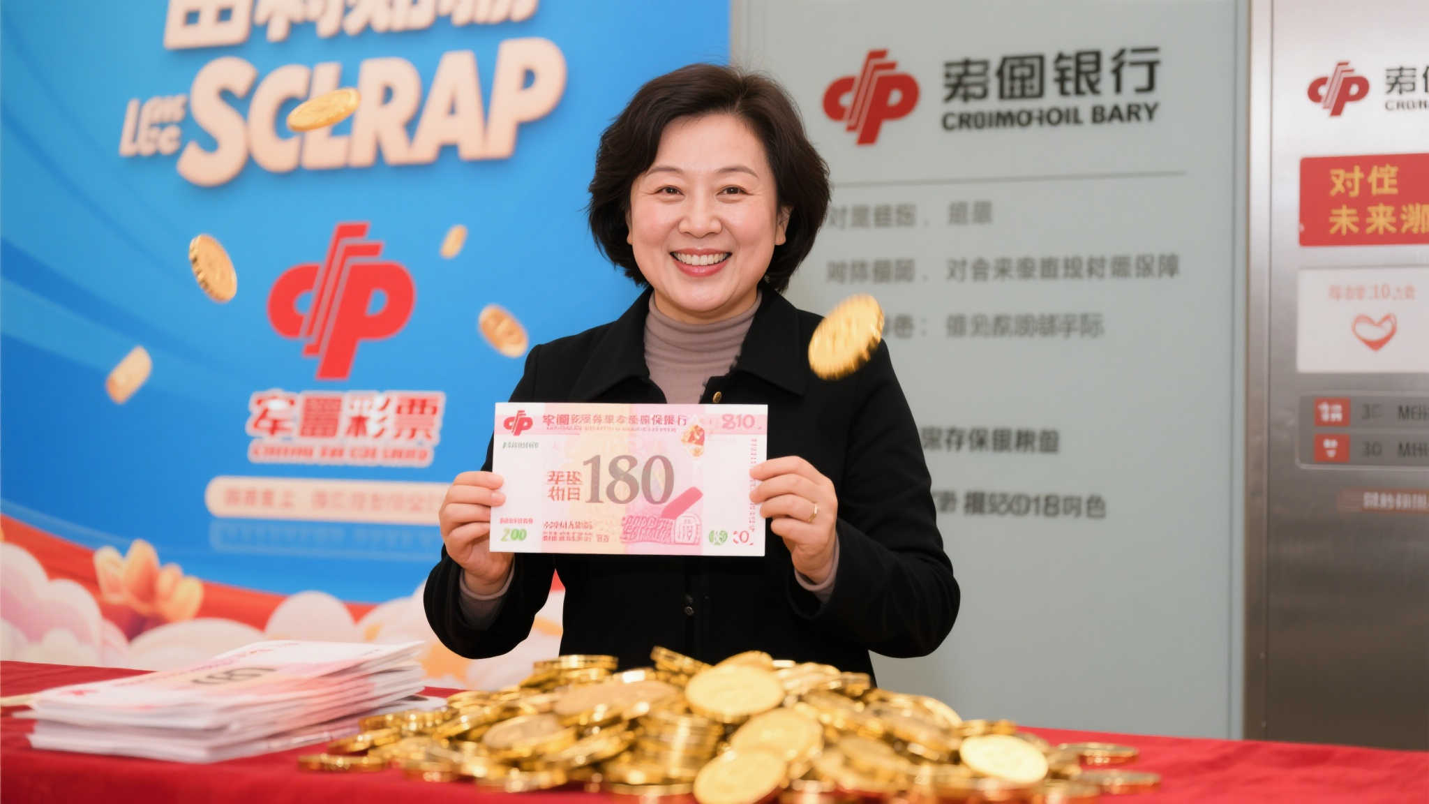 福彩刮刮乐女玩家喜中80万大奖：奖金先存银行待规划