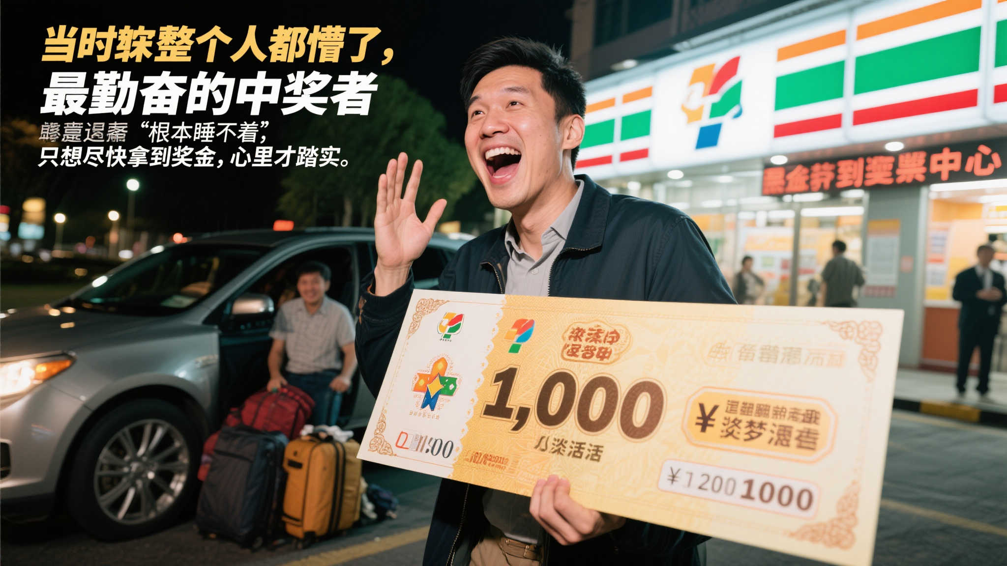 男子千元投注喜中大乐透1227万 连夜驱车领取巨奖